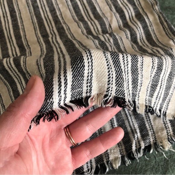 Women’s Plus Size Striped Linen Blend Wide Leg Cropped Pants - Calson - 1X - Picture 6 of 13